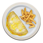 Plain Omelette & Chips 