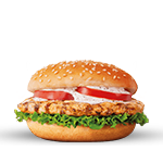 Chicken Kebab Burger With Cheese 